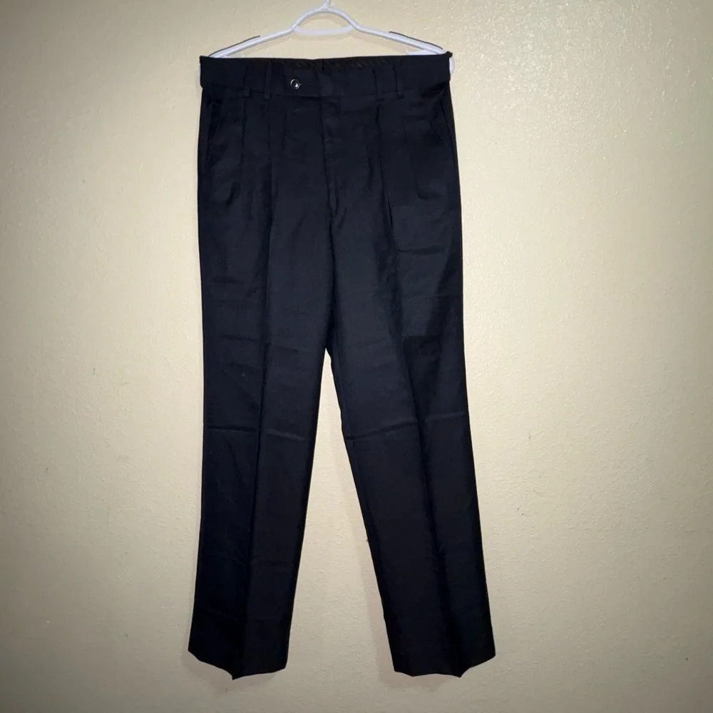Louis Philippe Classic Black Dress Trousers